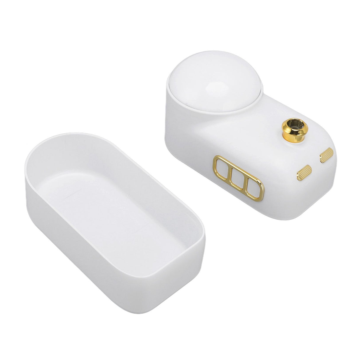 Train Air Humidifier Projector Cartoon Retro Charging Soft Light Desktop Humidifier Night Light for Bedroom Office White