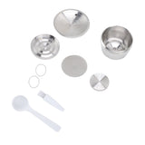 Stainless Steel Coffee Capsule Kit Reusable Filter Gasket Brush Spoon Powder Pressing Plate for EDG DG325 - Front View