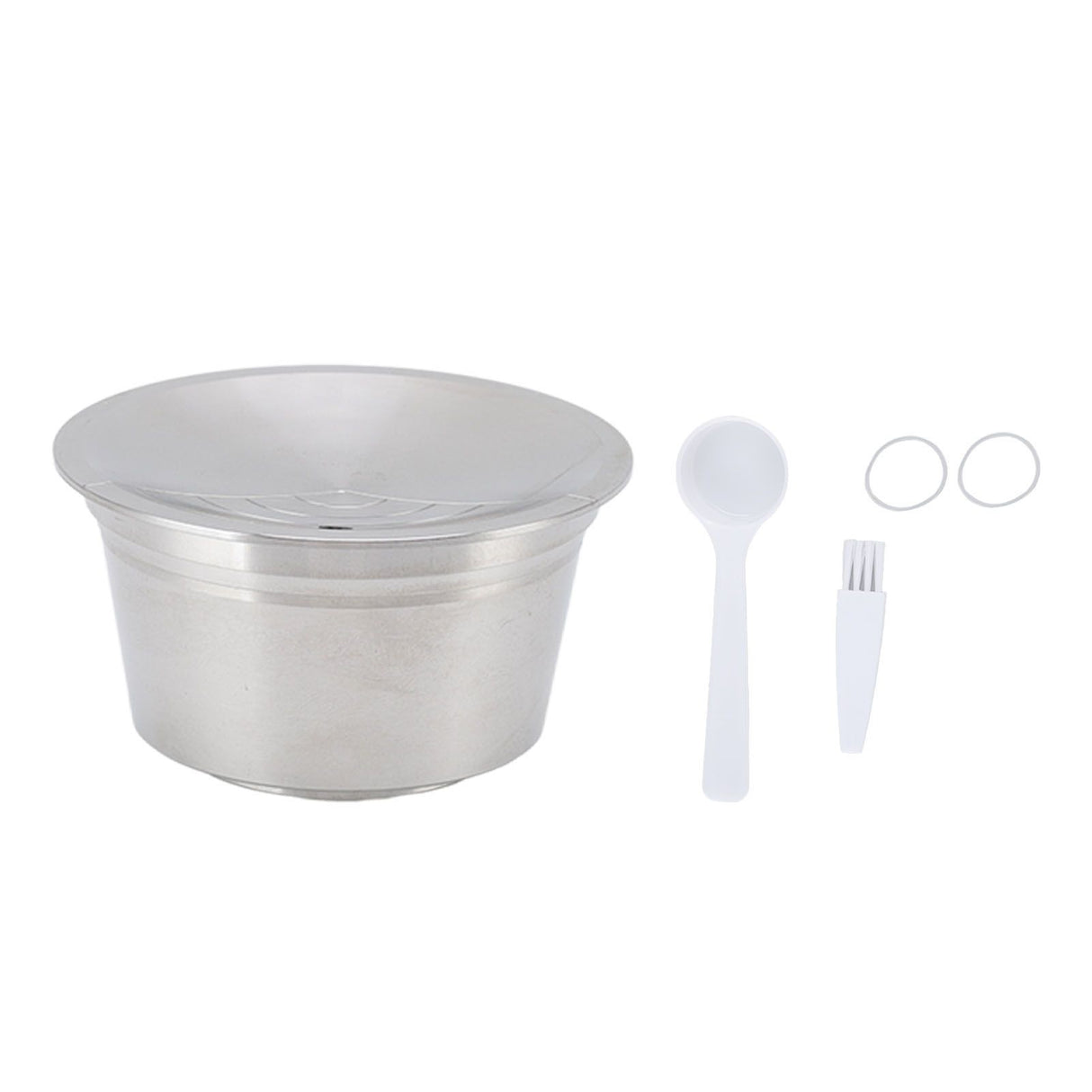 Stainless Steel Coffee Capsule Kit Reusable Filter Gasket Brush Spoon Powder Pressing Plate for EDG DG325