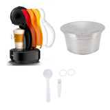Stainless Steel Coffee Capsule Kit Reusable Filter Gasket Brush Spoon Powder Pressing Plate for EDG DG325 - Extra Image