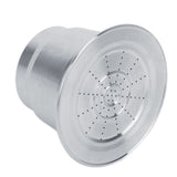 Coffee Pod Reusable Capsules Food Grade Stainless Steel Refillable Coffee Filter Cup Replacement for NESPRESSO U - Top-Down View