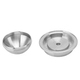 Reusable Coffee Capsule Filter Stainless Steel Refillable Coffee Machine Pod with Spoon Brush - Close-Up Angle