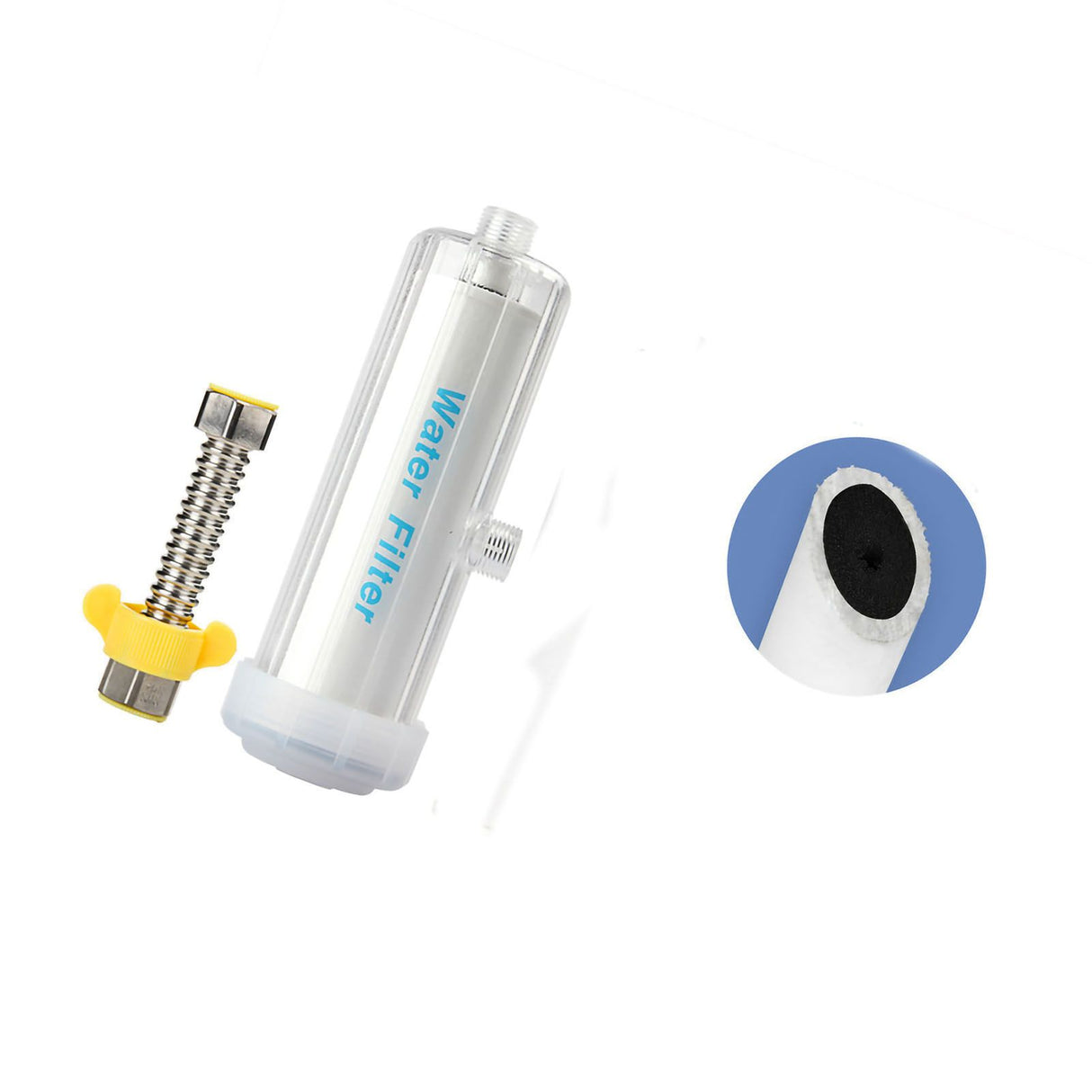 Shower Water Filter Efficient Activated Carbon Healthy Skin Care Shower Water Filter for Bathing Bath Filter (Cotton Carbon Composite Filter)