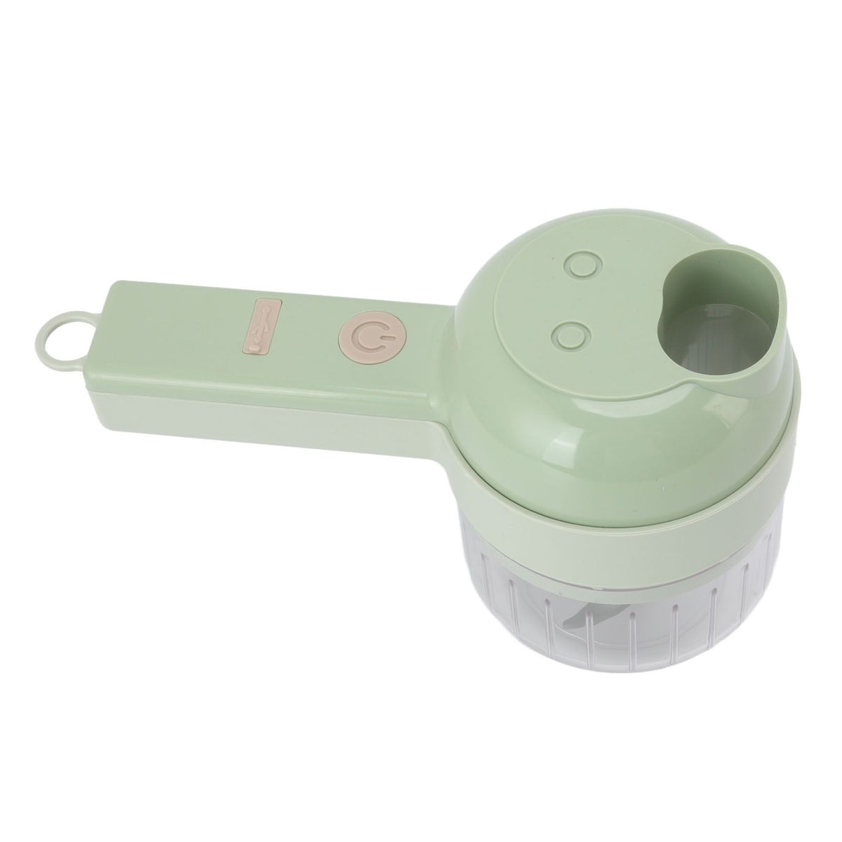 Garlic Chopper Handheld USB Charging Open Feeding Port Waterproof Body Stainless Steel Blade Food Chopper