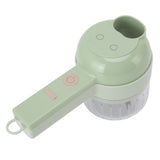Garlic Chopper Handheld USB Charging Open Feeding Port Waterproof Body Stainless Steel Blade Food Chopper