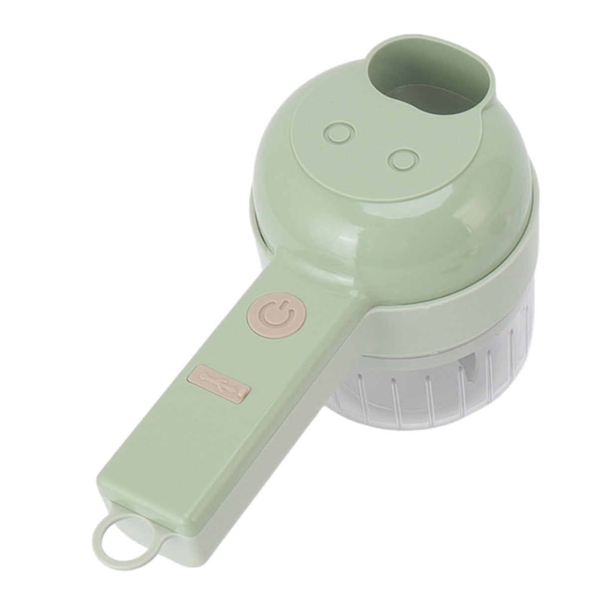Garlic Chopper Handheld USB Charging Open Feeding Port Waterproof Body Stainless Steel Blade Food Chopper