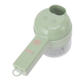 Garlic Chopper Handheld USB Charging Open Feeding Port Waterproof Body Stainless Steel Blade Food Chopper - Top-Down View