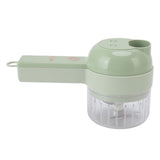 Garlic Chopper Handheld USB Charging Open Feeding Port Waterproof Body Stainless Steel Blade Food Chopper - Rear View