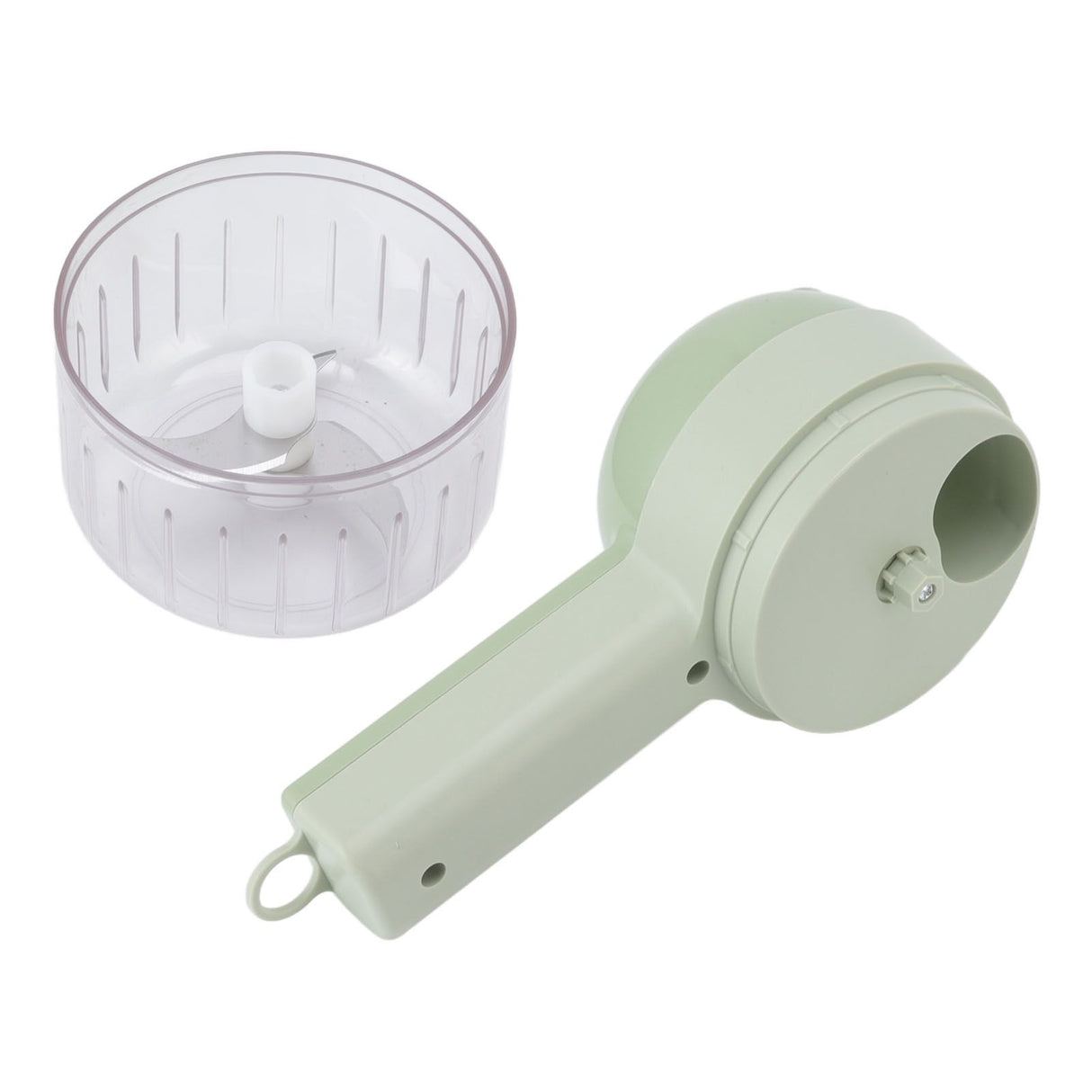 Garlic Chopper Handheld USB Charging Open Feeding Port Waterproof Body Stainless Steel Blade Food Chopper