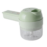 Garlic Chopper Handheld USB Charging Open Feeding Port Waterproof Body Stainless Steel Blade Food Chopper - Low Angle