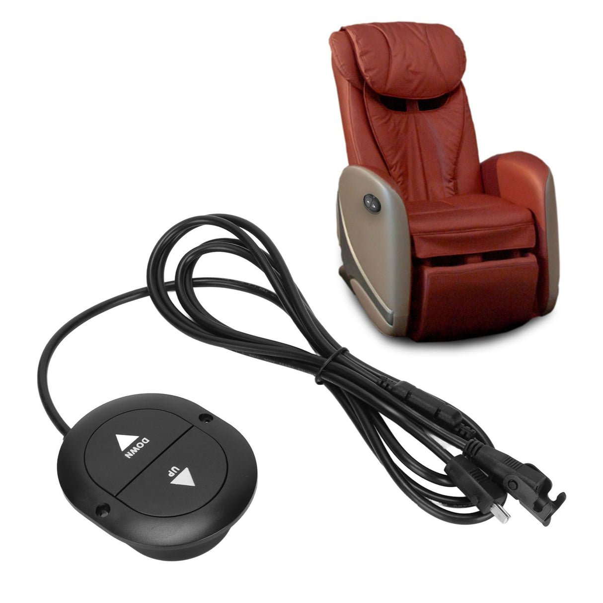 Power Recliner Switch Massage Chair Handle Lifter Electric Chair Control with 2 Buttons 12‑32V