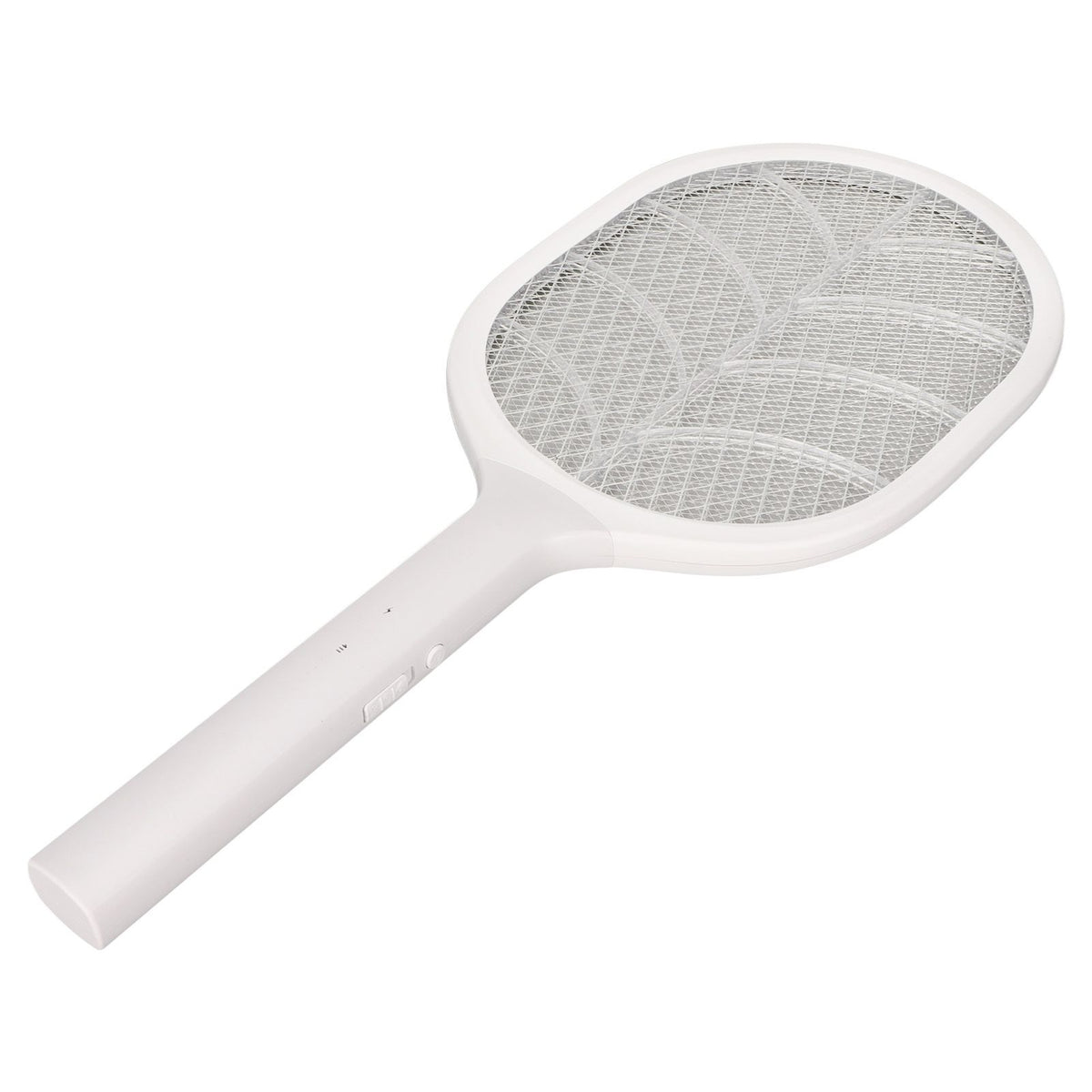 Electric Fly Swatter USB Charging Purple Light 3 Layers Safety Net Mosquito Swatter Racket with Base