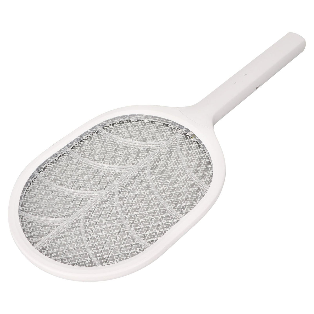 Electric Fly Swatter USB Charging Purple Light 3 Layers Safety Net Mosquito Swatter Racket with Base