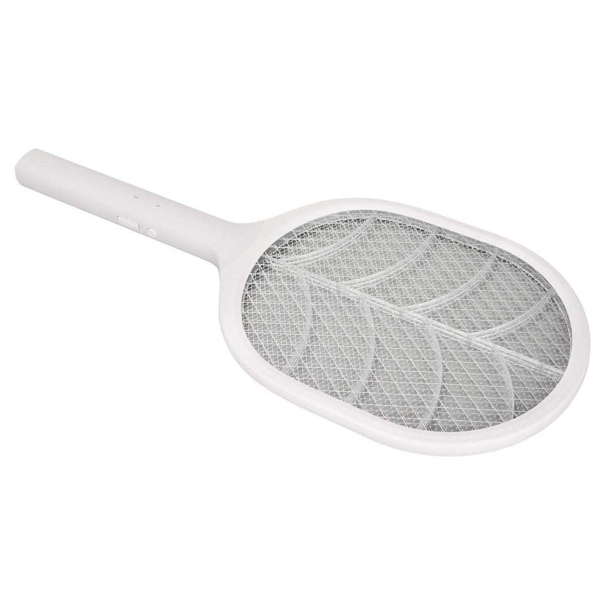 Electric Fly Swatter USB Charging Purple Light 3 Layers Safety Net Mosquito Swatter Racket with Base