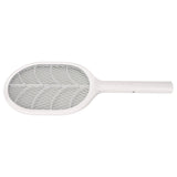 Electric Fly Swatter USB Charging Purple Light 3 Layers Safety Net Mosquito Swatter Racket with Base - Low Angle