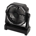 Camping Fan with LED Lantern 4 Levels 270 Degree Pivot Large Air Volume USB Rechargeable Outdoor Tent Fan, LED Lights