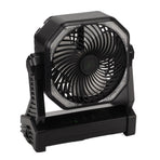 Camping Fan with LED Lantern 4 Levels 270 Degree Pivot Large Air Volume USB Rechargeable Outdoor Tent Fan, Rechargeable