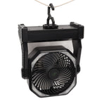 Camping Fan with LED Lantern 4 Levels 270 Degree Pivot Large Air Volume USB Rechargeable Outdoor Tent Fan, image 4