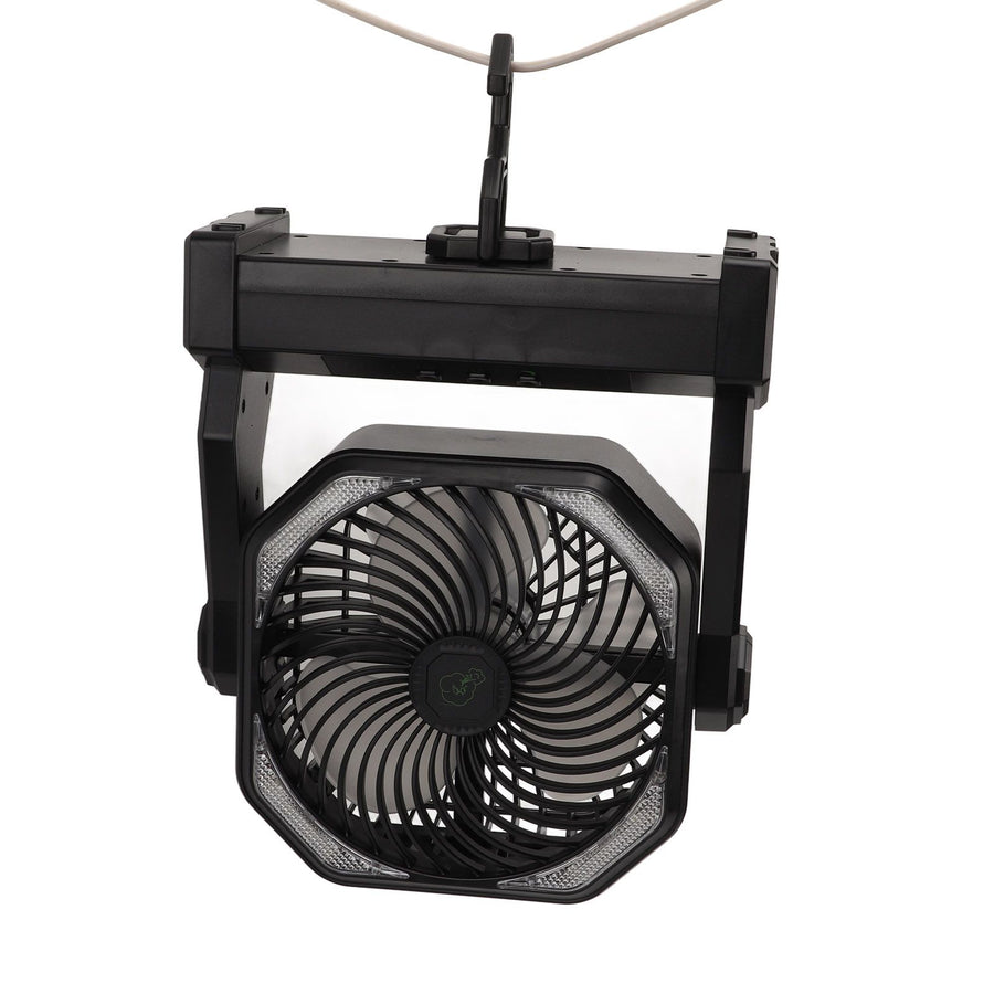 Camping Fan with LED Lantern 4 Levels 270 Degree Pivot Large Air Volume USB Rechargeable Outdoor Tent Fan, image 8