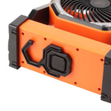 Camping Fan with LED Lantern 4 Levels 270 Degree Pivot Large Air Volume USB Rechargeable Outdoor Tent Fan with Light Hook Orange - Extra Image
