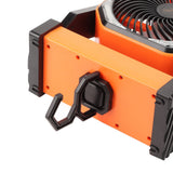 Camping Fan with LED Lantern 4 Levels 270 Degree Pivot Large Air Volume USB Rechargeable Outdoor Tent Fan with Light Hook Orange - Extra Image