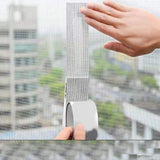 Window Screen Repair Fill Hole Self Adhesive Fine Mesh Screen Tape Mesh Repair for Mosquito Repellent 5cmx2m/2.0x78.7in Black