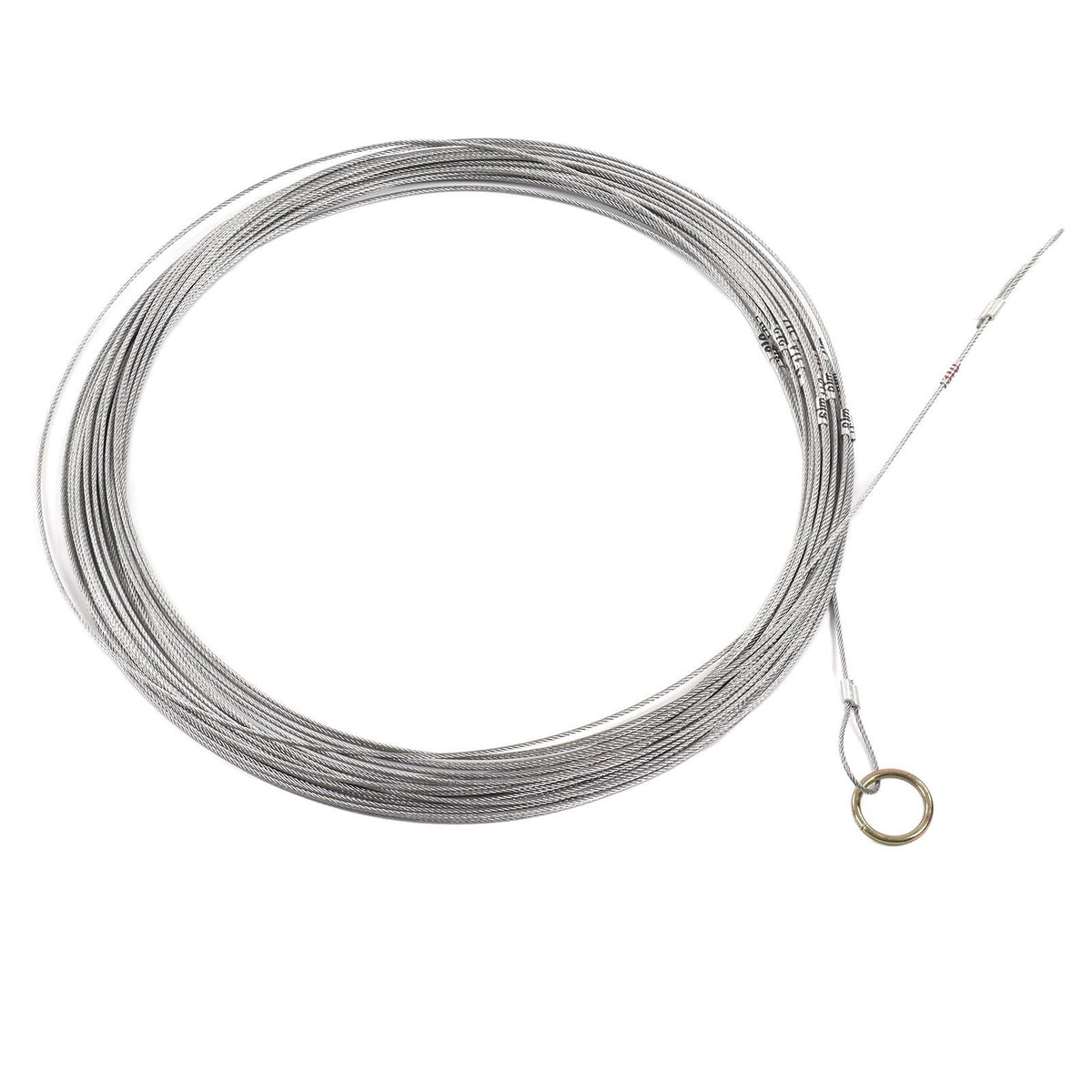 Steel Wire Measuring Rope Good Flexibility Sturdy Steel Rope Measuring Cord with Scale for Well Construction 30m/98.4ft