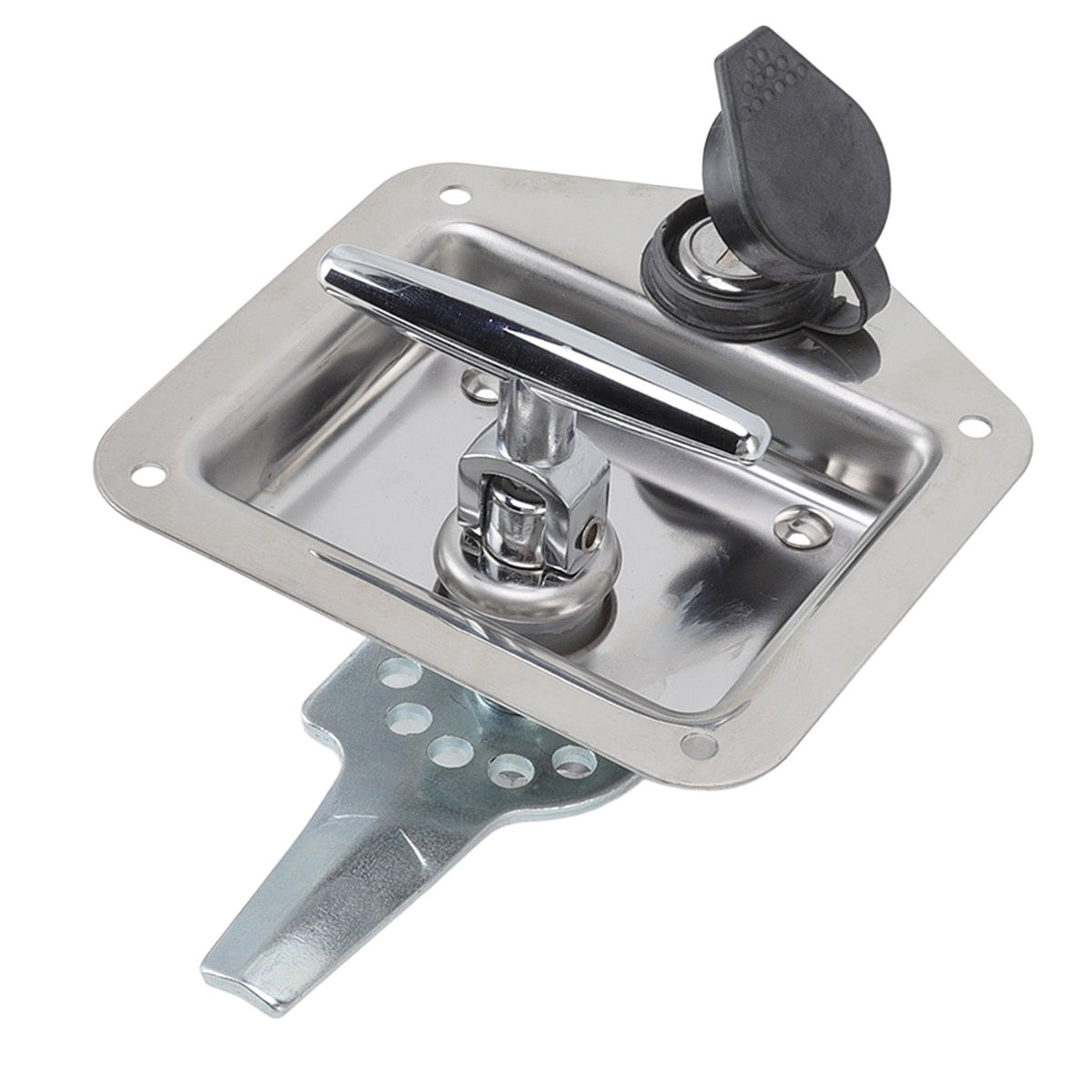 T Handle Latch Stainless Steel Polished Appearance Truck Toolbox Lock Tool Box Latch for Electrical Cabinets Toolboxes
