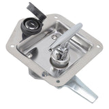 T Handle Latch Stainless Steel Polished Appearance Truck Toolbox Lock Tool Box Latch for Electrical Cabinets Toolboxes - Top-Down View
