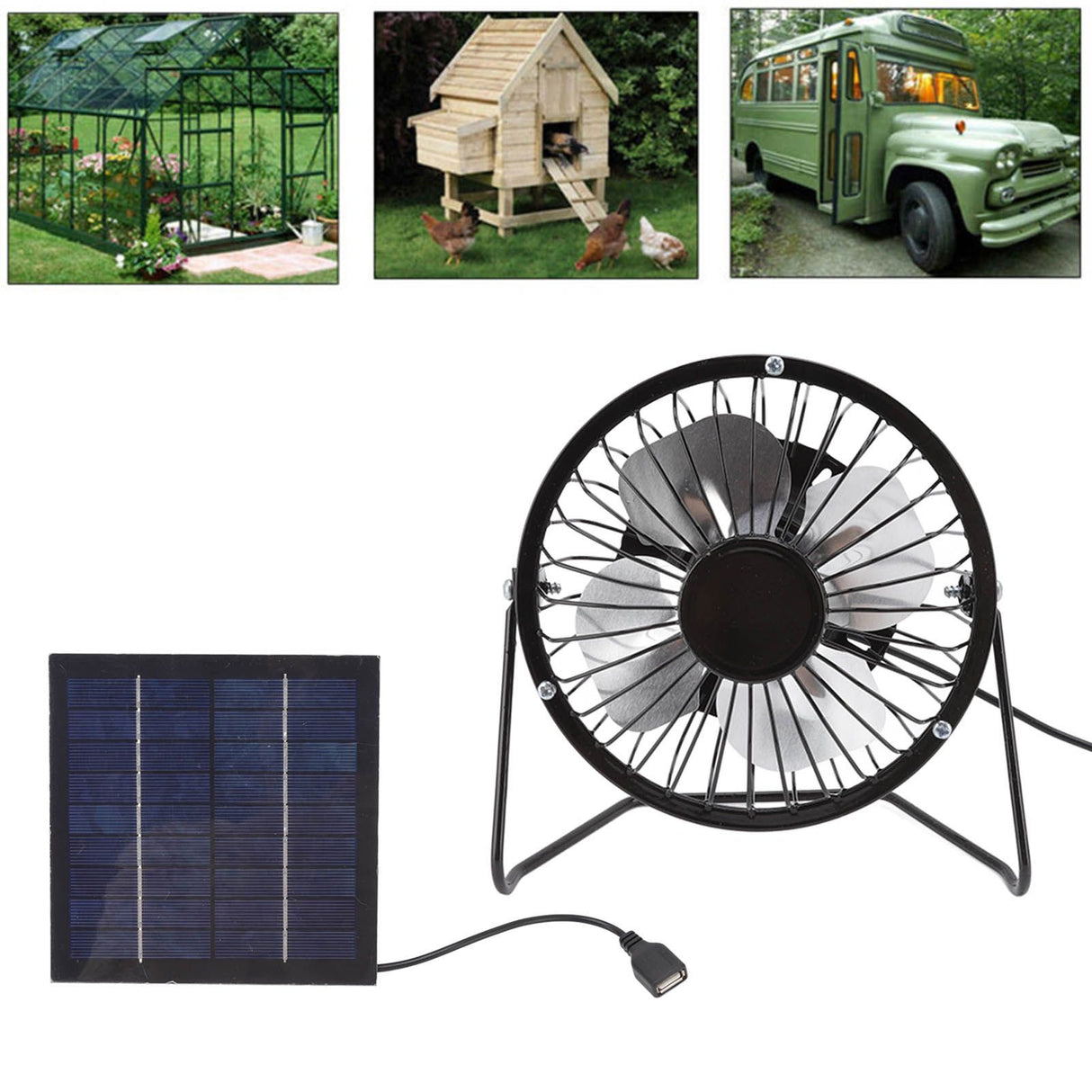 Photovoltaic Solar Panel Set Ventilation System Mini Portable USB Cooling Fan 5v 2.5w