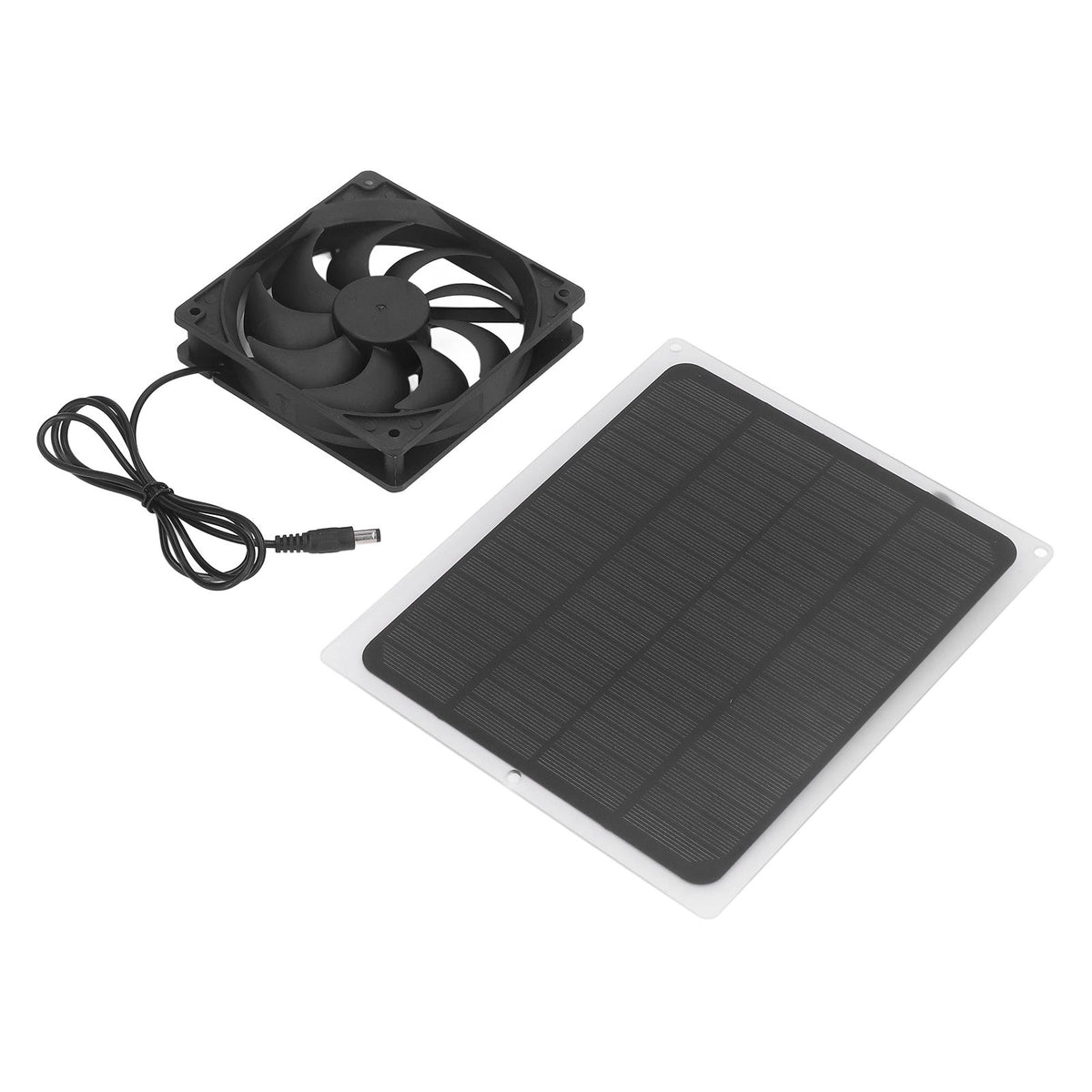 Solar Exhaust Fan Energy Saving Portable 5W 5V Solar Exhaust Fan for Camping RV Chicken Coop Dog House Tree House