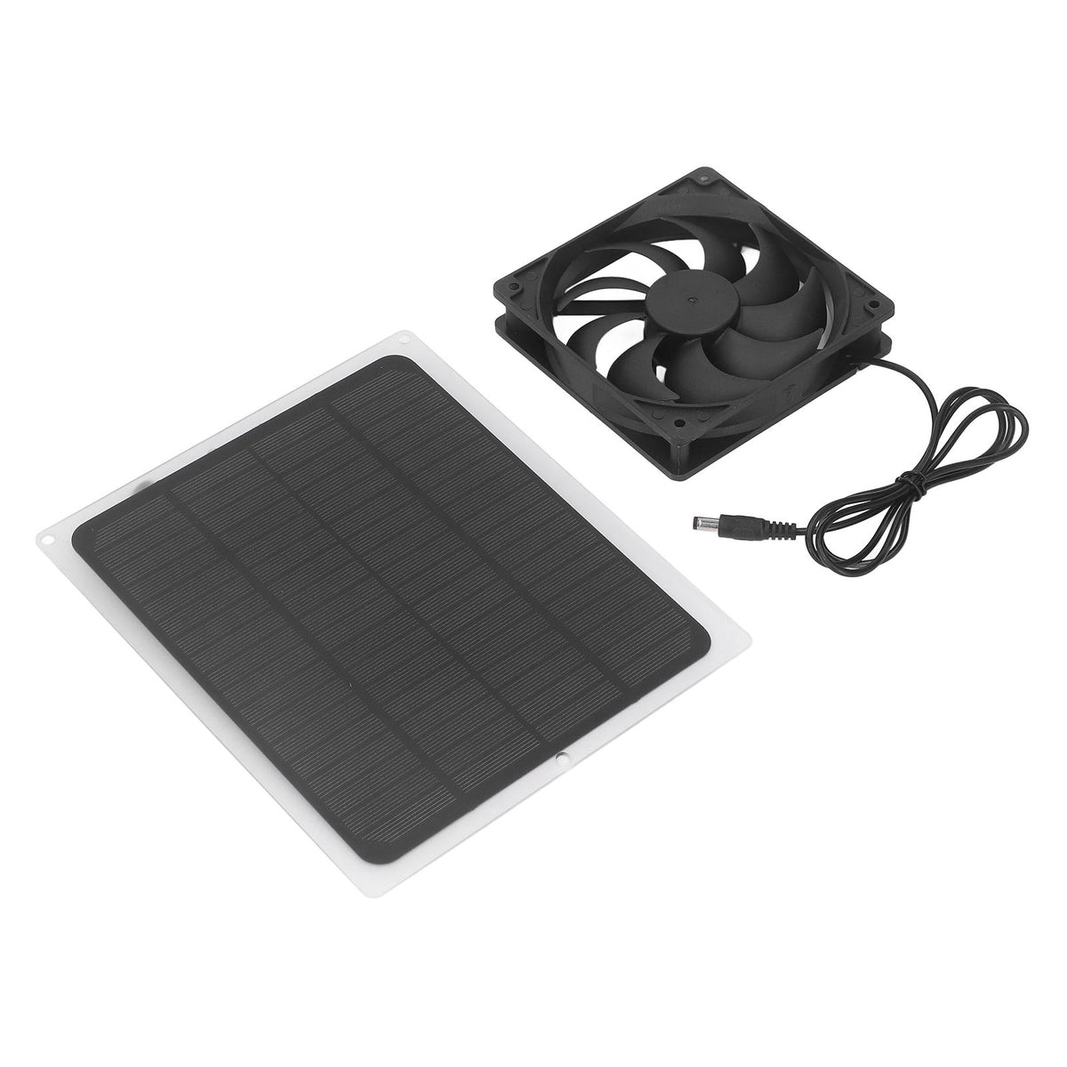 Solar Exhaust Fan Energy Saving Portable 5W 5V Solar Exhaust Fan for Camping RV Chicken Coop Dog House Tree House