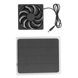 Solar Exhaust Fan Energy Saving Portable 5W 5V Solar Exhaust Fan for Camping RV Chicken Coop Dog House Tree House - Rear View