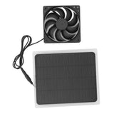 Solar Exhaust Fan Energy Saving Portable 5W 5V Solar Exhaust Fan for Camping RV Chicken Coop Dog House Tree House - Low Angle