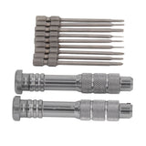 Steel Slotted Screwdriver Set with 9 Bits 2 Handles Hand Tool for Camera Lens Computer Electrical Maintenance - Extra Image