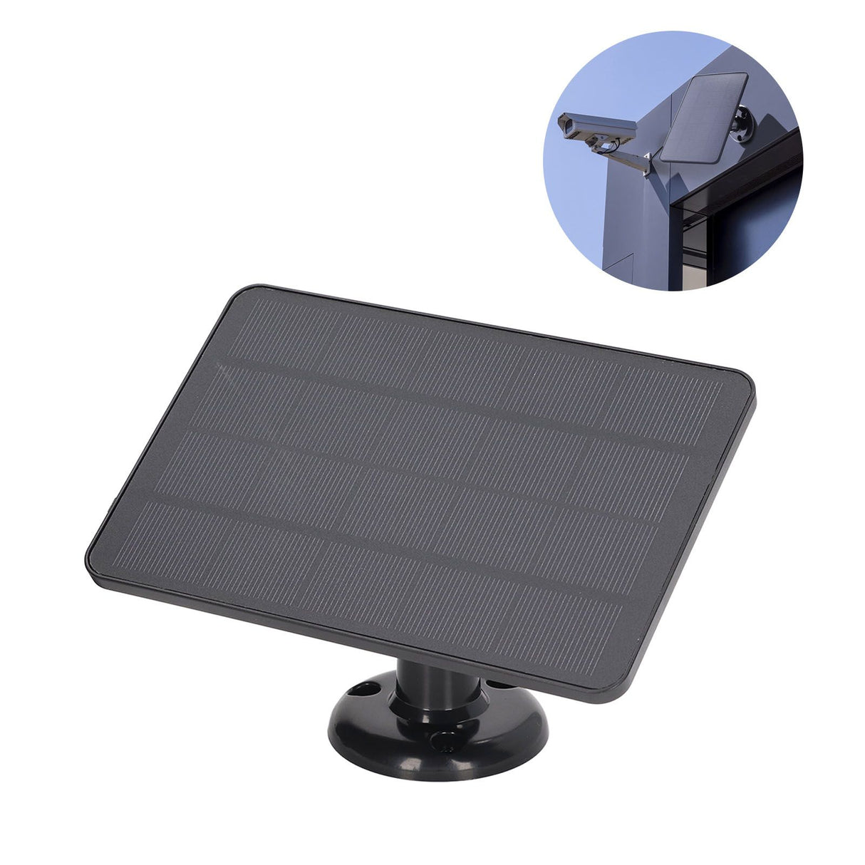 Solar Panel 4W 5V Outdoor Waterproof Weather Resistant Regulable Brackets Low Power Consumption Photovoltaic Panel