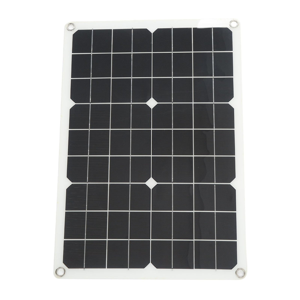 Solar Panel Kit Monocrystalline High Conversion Rate Dual USB Interface Output DIY Solar Panel for Hiking Camping 20W 5V