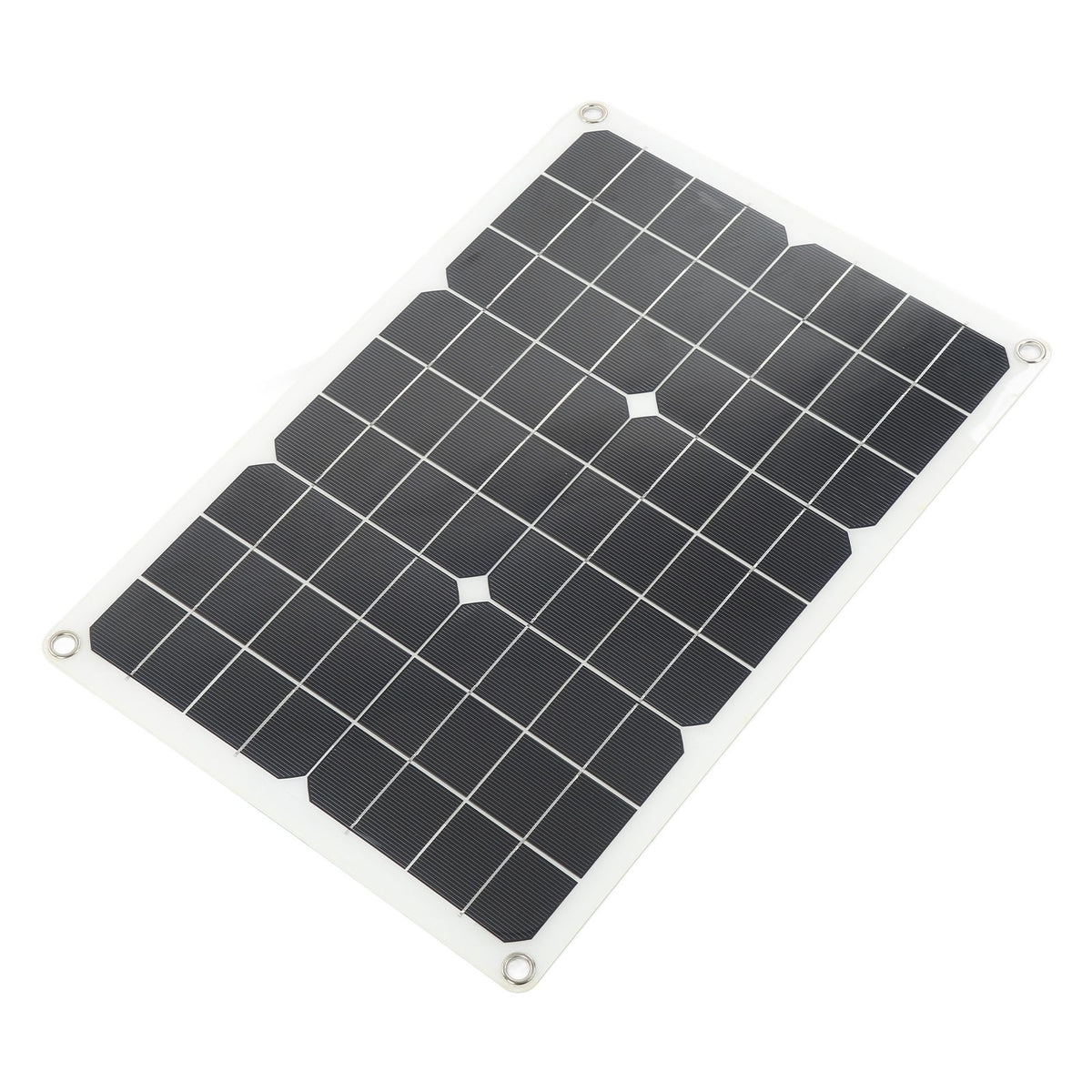 Solar Panel Kit Monocrystalline High Conversion Rate Dual USB Interface Output DIY Solar Panel for Hiking Camping 20W 5V