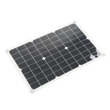Solar Panel Kit Monocrystalline High Conversion Rate Dual USB Interface Output DIY Solar Panel for Hiking Camping 20W 5V