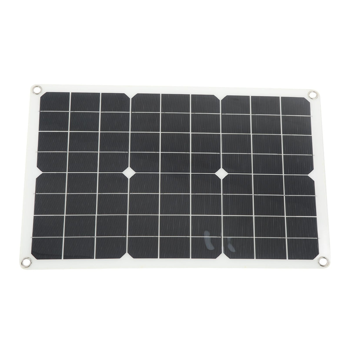 Solar Panel Kit Monocrystalline High Conversion Rate Dual USB Interface Output DIY Solar Panel for Hiking Camping 20W 5V