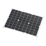 Solar Panel Kit Monocrystalline High Conversion Rate Dual USB Interface Output DIY Solar Panel for Hiking Camping 20W 5V - Low Angle