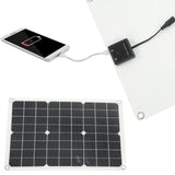 Solar Panel Kit Monocrystalline High Conversion Rate Dual USB Interface Output DIY Solar Panel for Hiking Camping 20W 5V