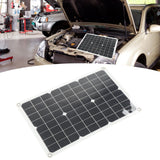Solar Panel Kit Monocrystalline High Conversion Rate Dual USB Interface Output DIY Solar Panel for Hiking Camping 20W 5V - Extra Image