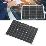 Solar Panel Kit Monocrystalline High Conversion Rate Dual USB Interface Output DIY Solar Panel for Hiking Camping 20W 5V - Extra Image