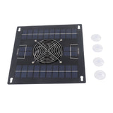 Solar Powered Exhaust Fan Monocrystalline Solar Panel Fan Kit for Chicken Coop Greenhouse Hut - Front View