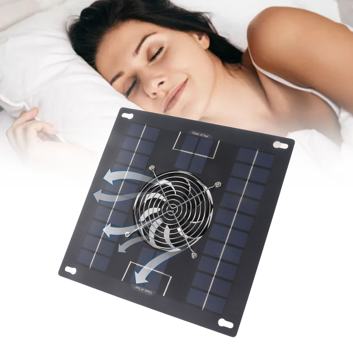 Solar Powered Exhaust Fan Monocrystalline Solar Panel Fan Kit for Chicken Coop Greenhouse Hut