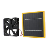 5W 12V Solar Powered Fan with Bracket Portable DIY Cooling Ventilation Fan with Solar Panel for Chicken Coop Greenhouse - Front View