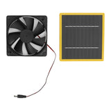 5W 12V Solar Powered Fan with Bracket Portable DIY Cooling Ventilation Fan with Solar Panel for Chicken Coop Greenhouse - Close-Up Angle
