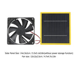 5W 12V Solar Powered Fan with Bracket Portable DIY Cooling Ventilation Fan with Solar Panel for Chicken Coop Greenhouse