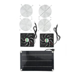 Solar Fan Portable Safe Environment Friendly Dual Exhaust Fan with Solar Panel for Pet House DC 12V